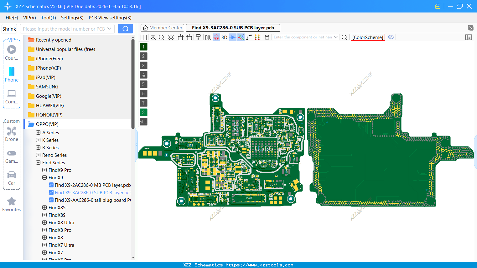 OPPO Find X9-3AC286-0 SUB PCB Layer